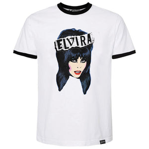 Elvira Punk Pop Art Ringer Tshirt