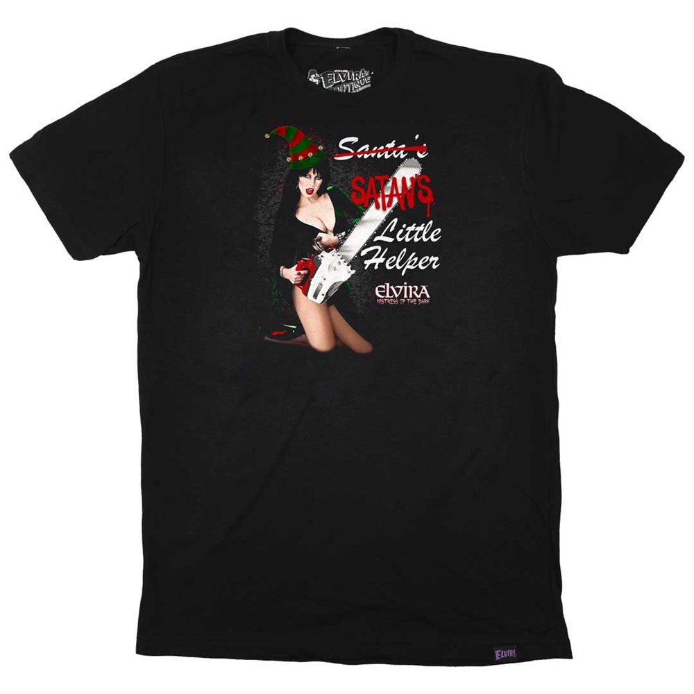 Elvira Satan's Little Helper Mens Black T-shirt