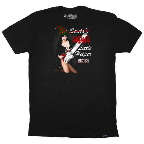 Elvira Satan's Little Helper Mens Black T-shirt