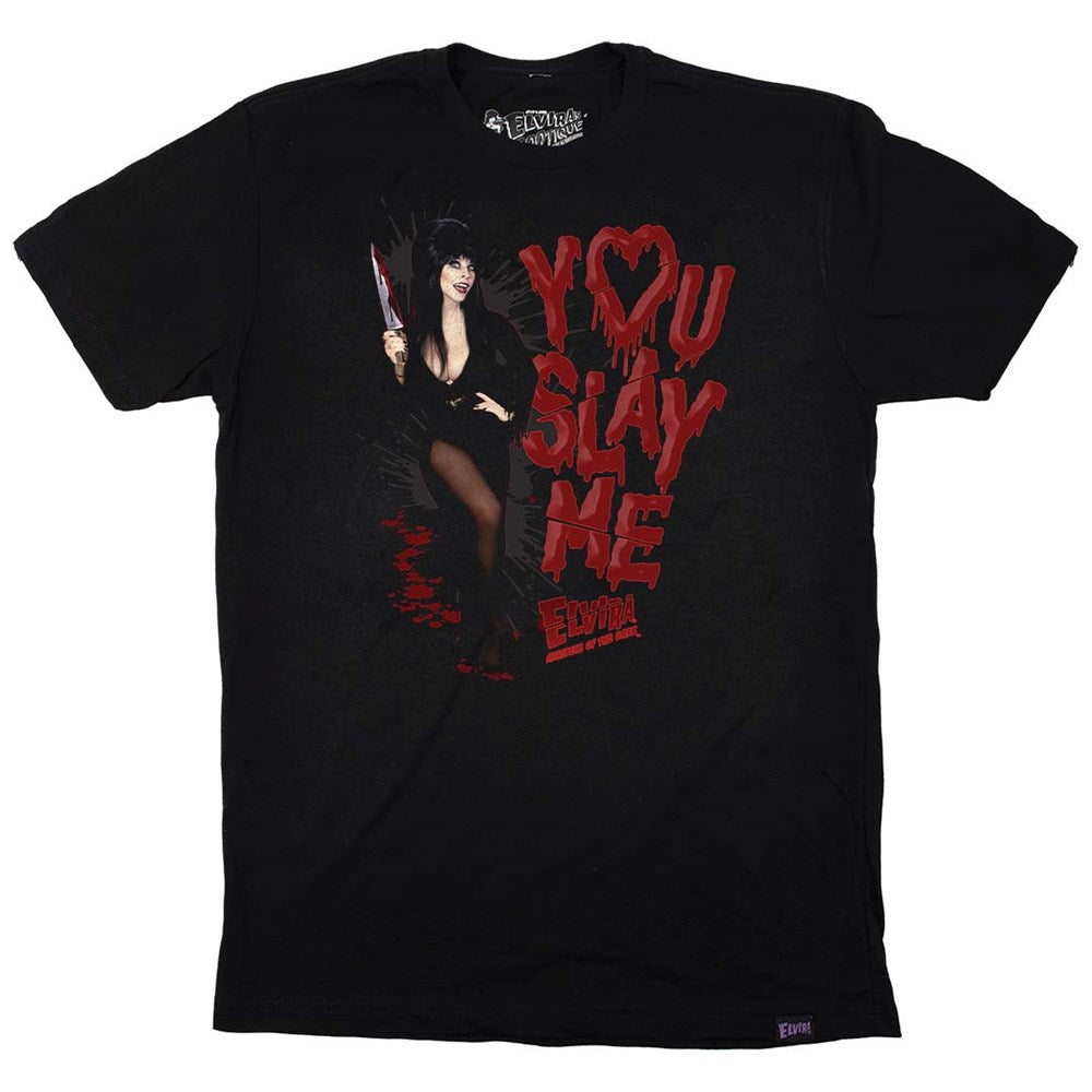 Elvira Slay Me Mens Black T-shirt