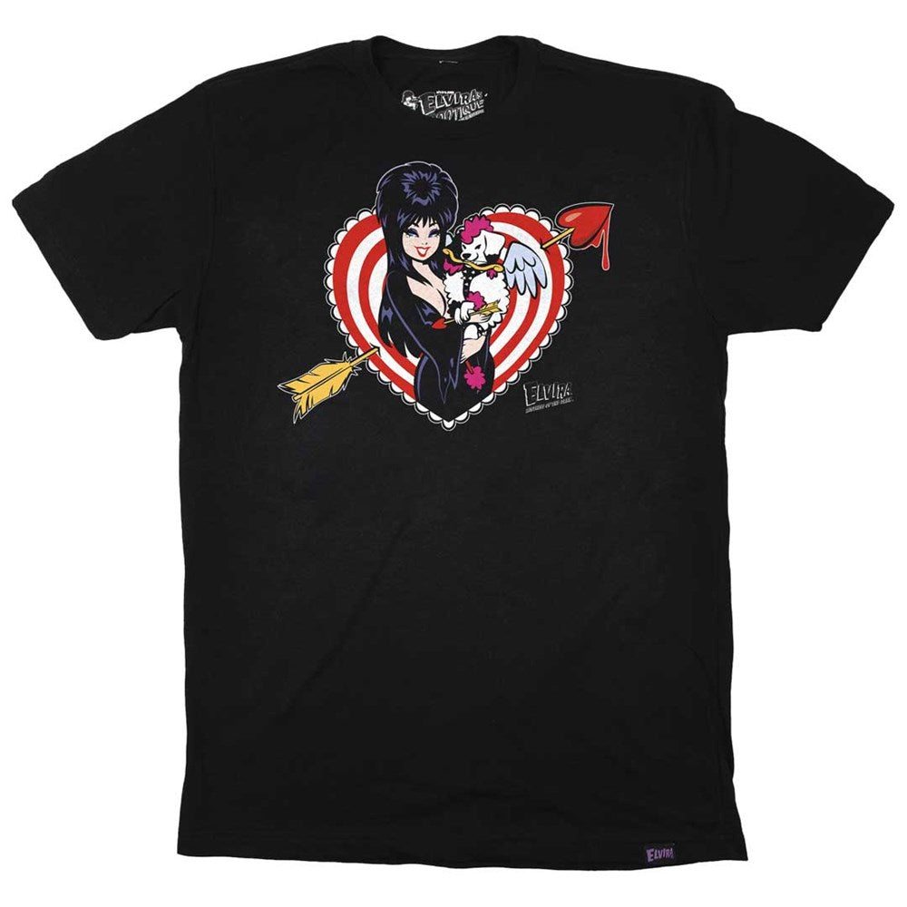 Elvira Viva Gonk Cherub Mens Black T-Shirt
