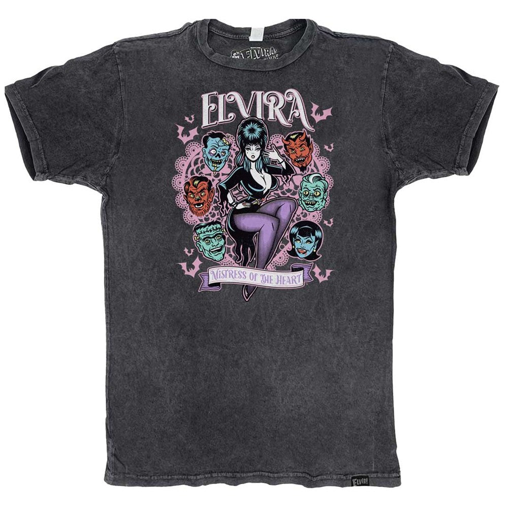 Elvira Mistress Of The Heart Vintage Black T-shirt