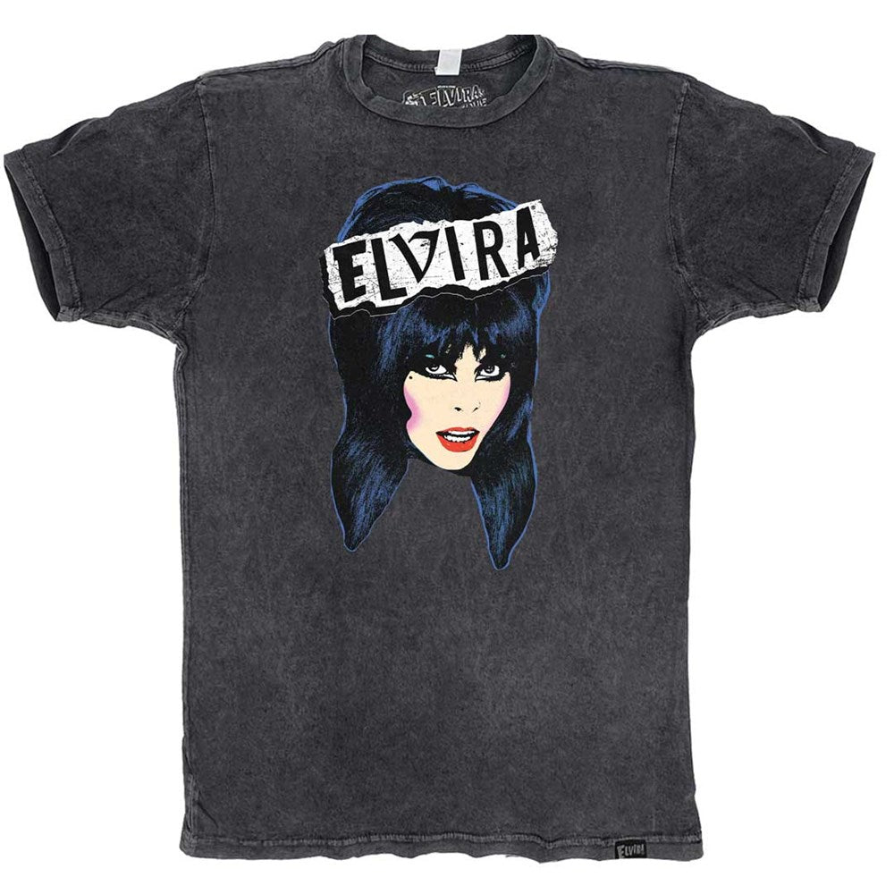 Elvira Punk Pop Art Vintage Black Tshirt