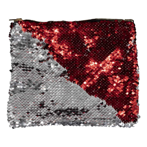 Elvira Goth Gifts Red Sequin Make Up Bag