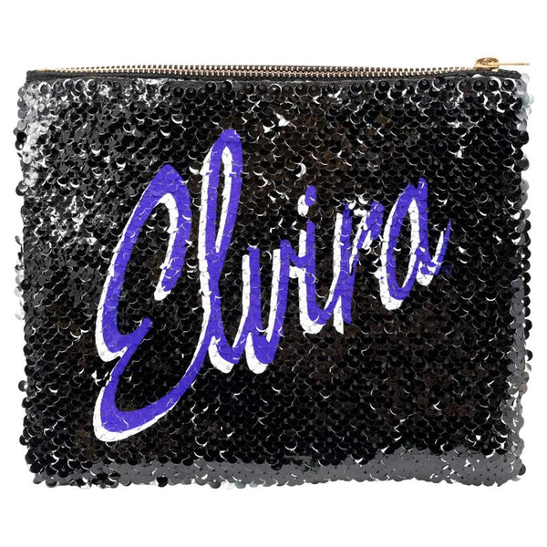 Elvira Hex Appeal Black Sequin Make Up Case