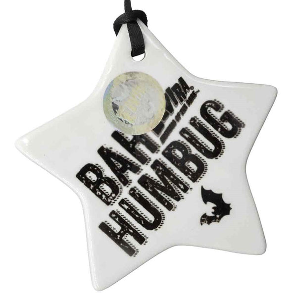 Elvira Bah Humbug Ceramic Star Ornament