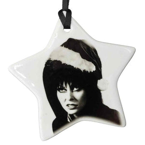 Elvira Bah Humbug Ceramic Star Ornament