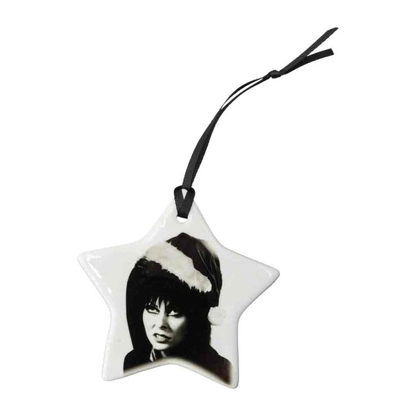 Elvira Bah Humbug Ceramic Star Ornament