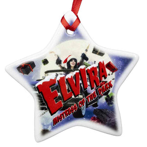 Elvira Gonk Sleigh Ceramic Star Ornament