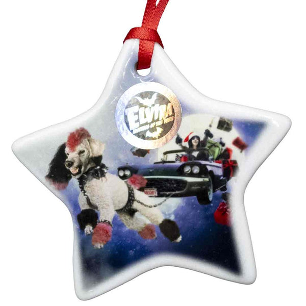 Elvira Gonk Sleigh Ceramic Star Ornament