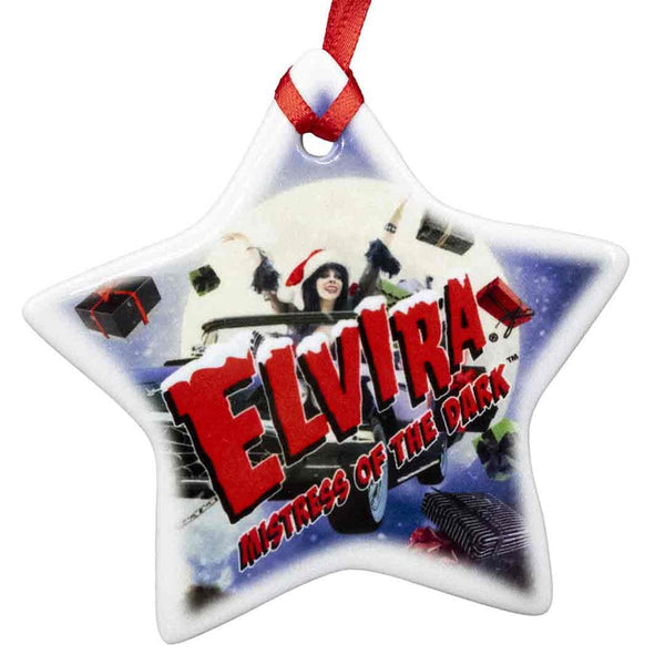 Elvira Gonk Sleigh Ceramic Star Ornament