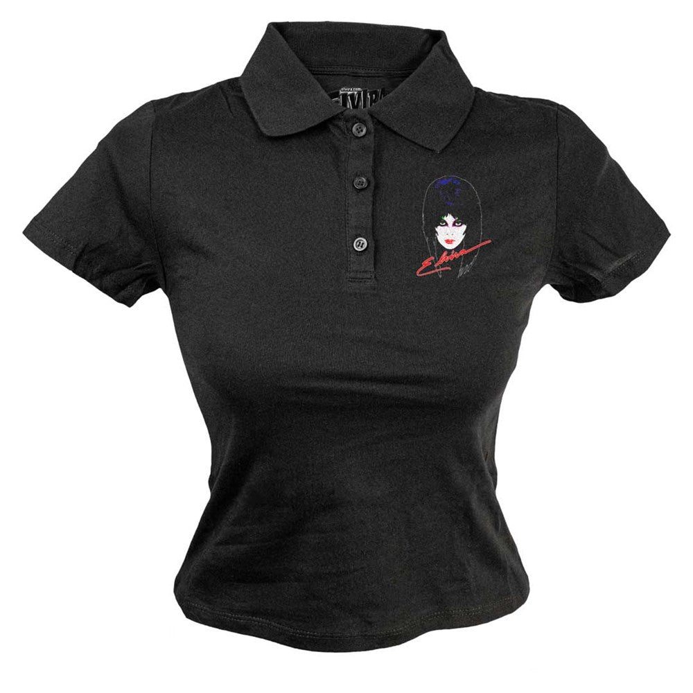 Elvira 80s Crop Polo Tee