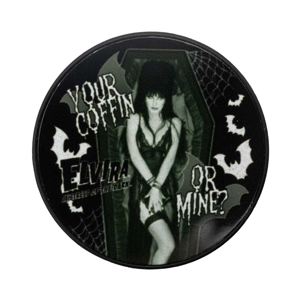 Elvira Your Coffin Round Phone Grip