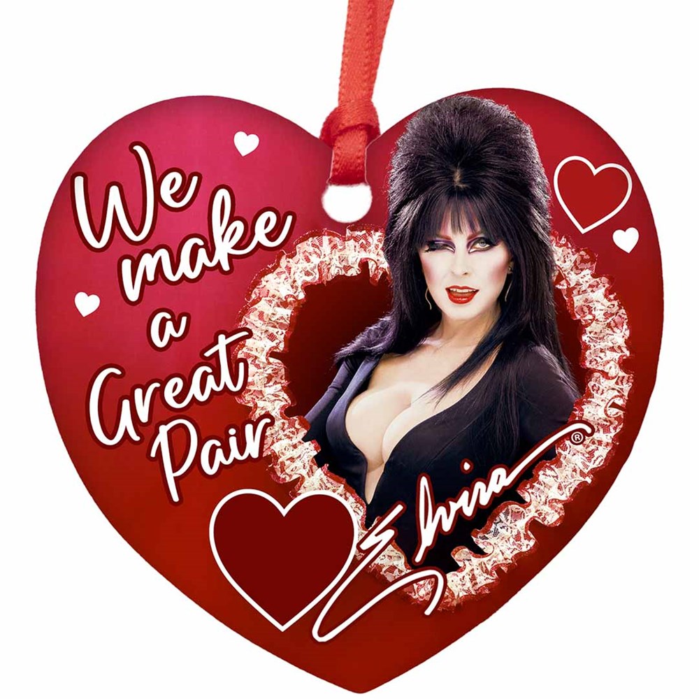 Elvira Make A Great Pair Heart Ornament Personalized