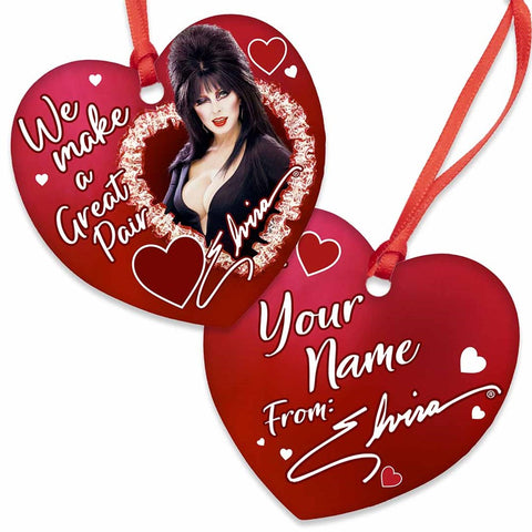 Elvira Make A Great Pair Heart Ornament Personalized