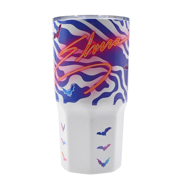 Elvira New Wave Bats Polar Ice Tumbler