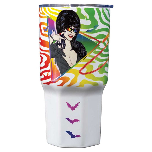 Elvira New Wave Bats Rainbow Polar Tumbler