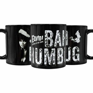 Elvira Bah Humbug Black Mug