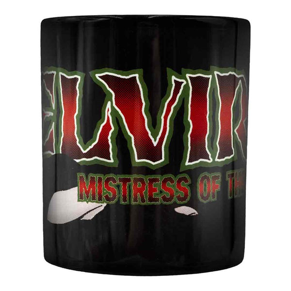 Elvira Examiner Mistletoe Black Mug