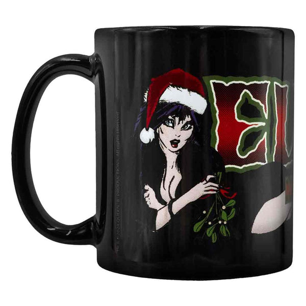 Elvira Examiner Mistletoe Black Mug