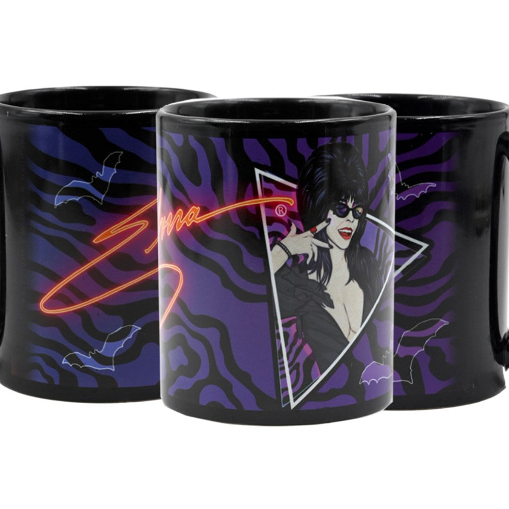 Elvira New Wave Bats Black Mug