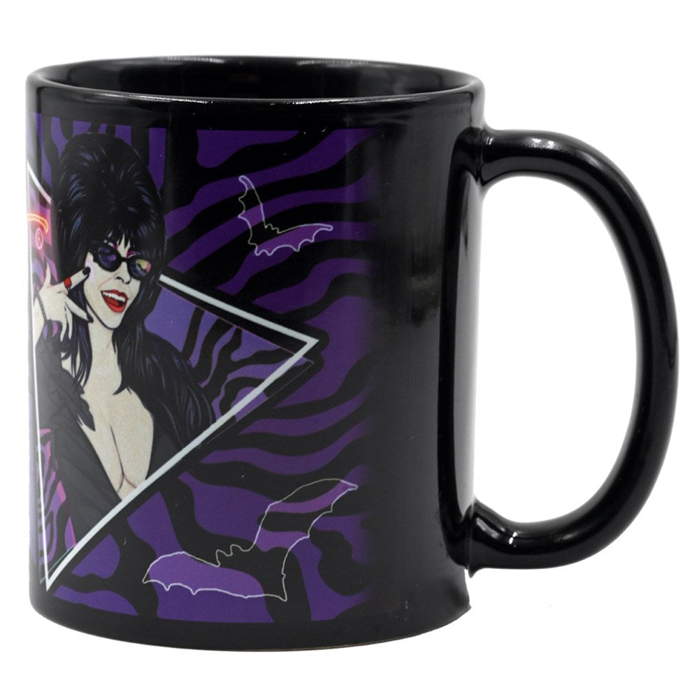 Elvira New Wave Bats Black Mug