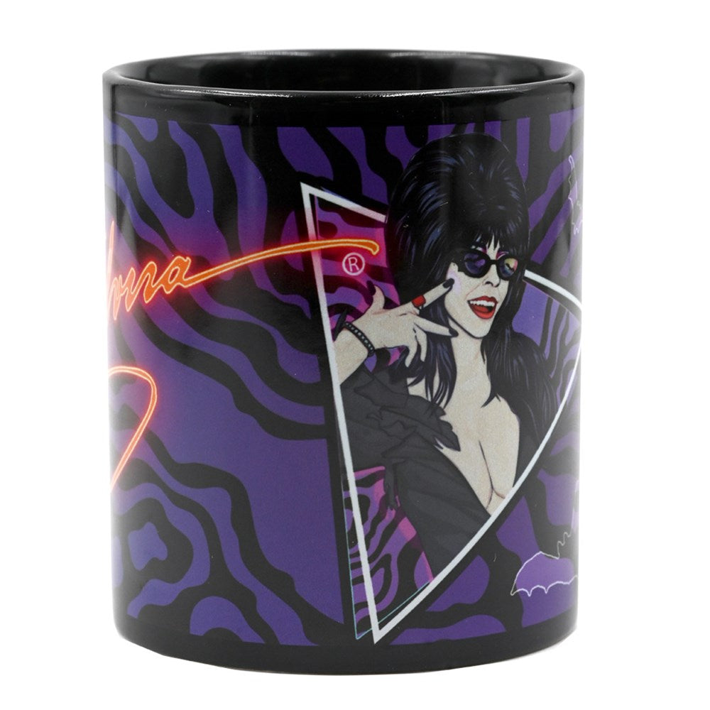 Elvira New Wave Bats Black Mug