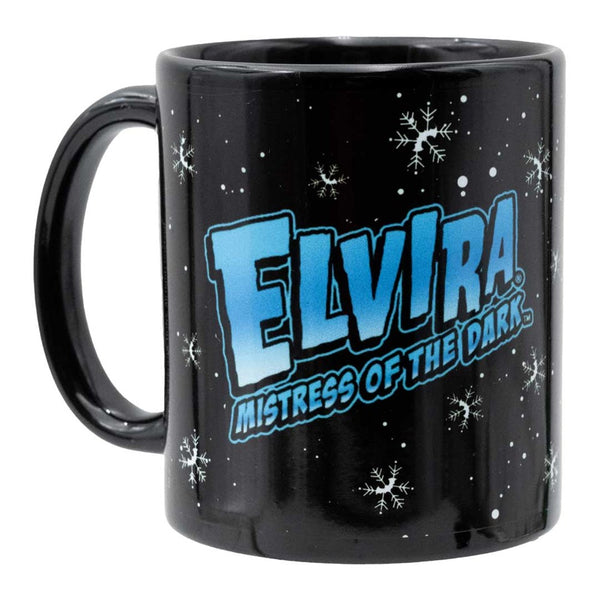 Elvira Xmas Comic Witch Black Mug