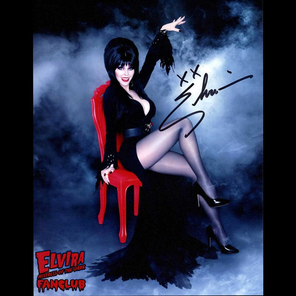Elvira Autographed Fan Club Photo