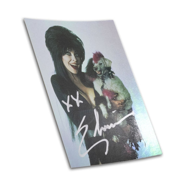 Elvira Signed Gonk Chrome Trading Card