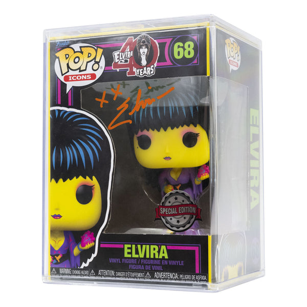 Elvira Signed Blacklight Exclusive Funko Pop #68