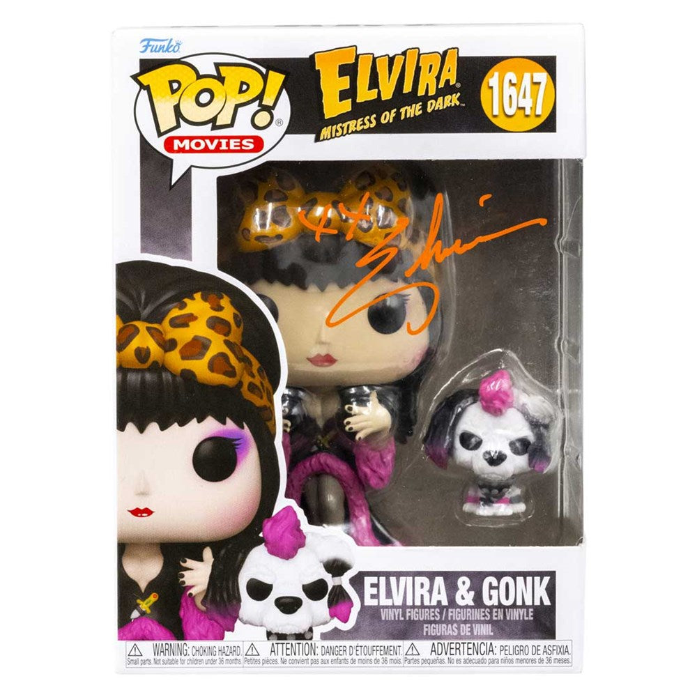 Elvira & Gonk Signed  Funko Pop #1647