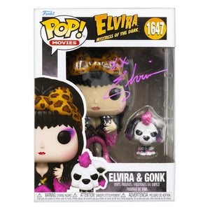 Elvira & Gonk Signed  Funko Pop #1647