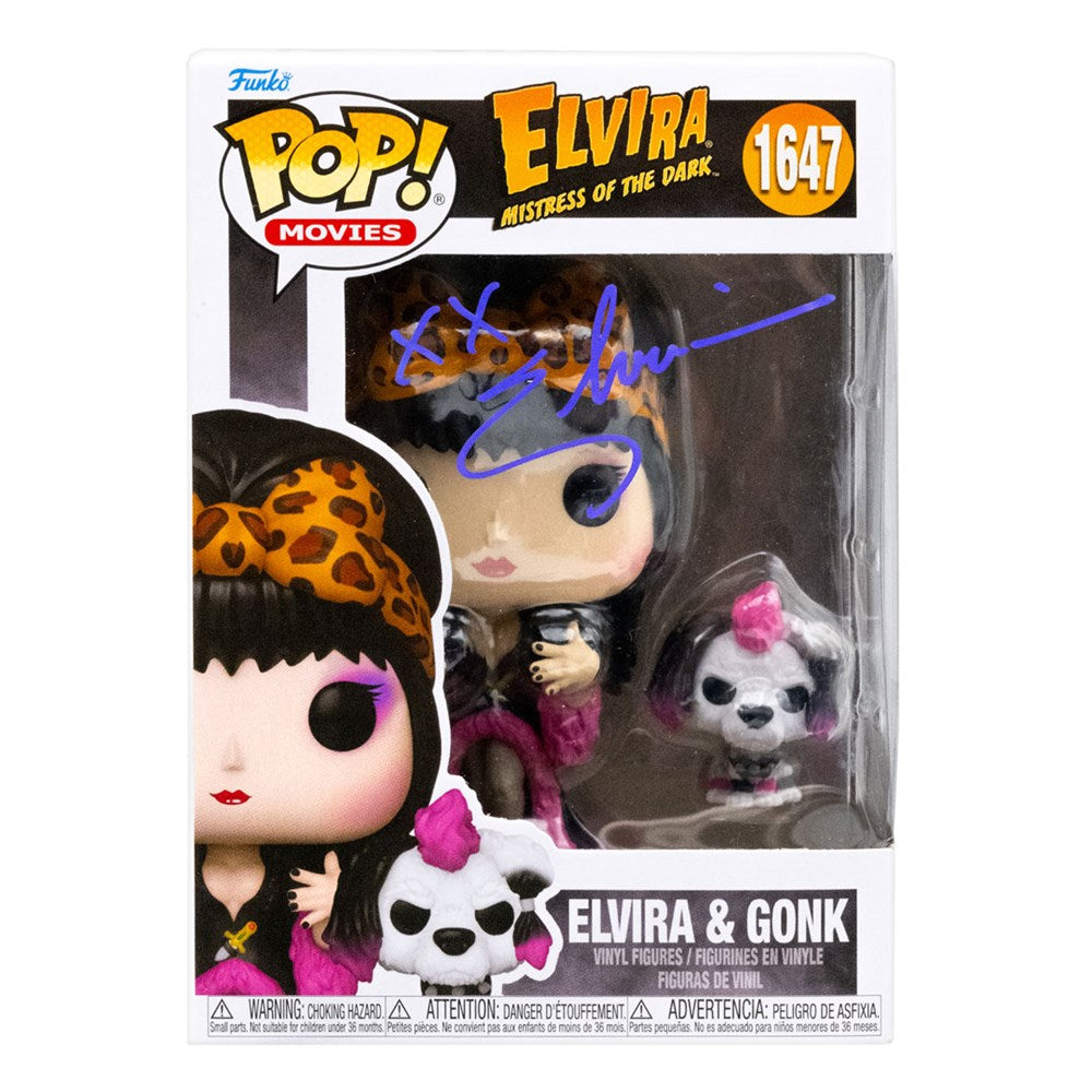 Elvira & Gonk Signed  Funko Pop #1647