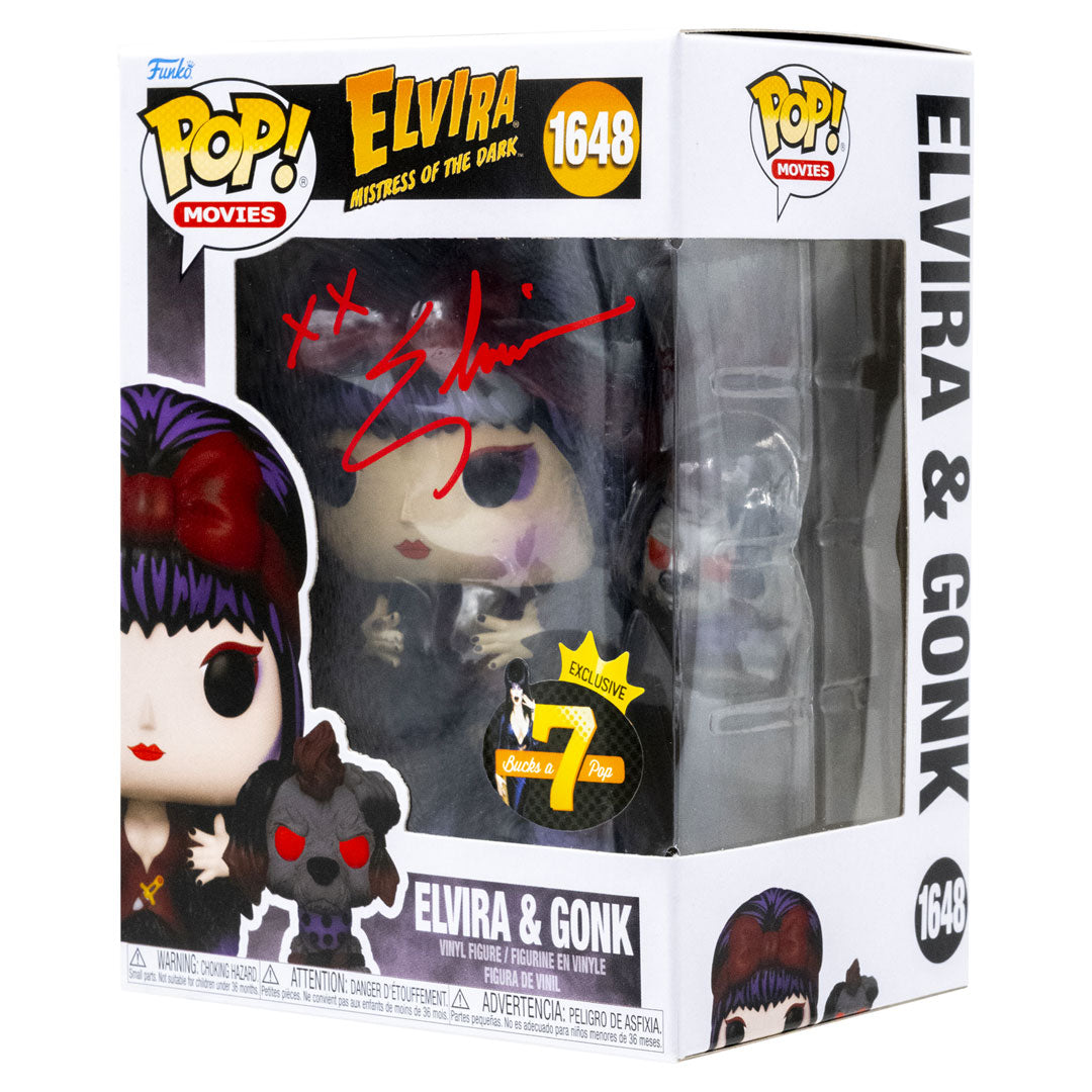 Elvira & Gonk Signed Exclusive Funko Pop #1648