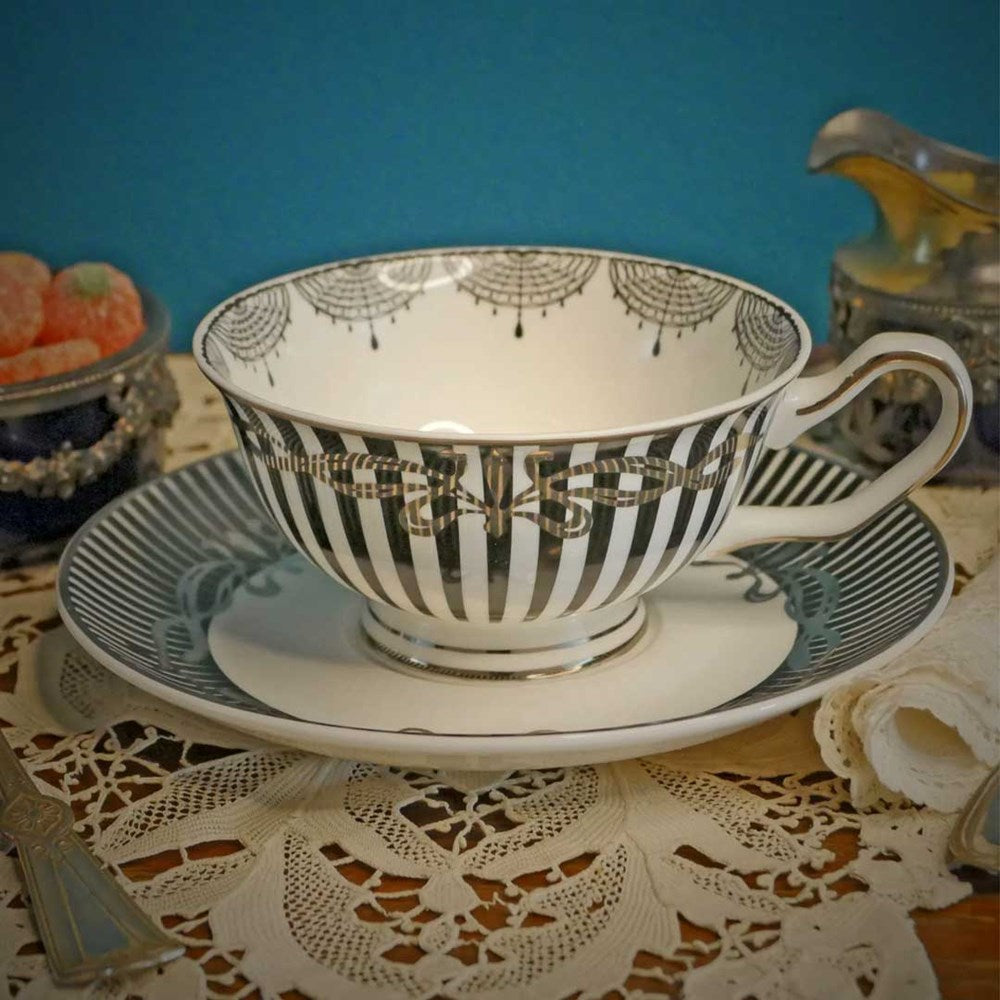Elvira Silver Screen Teacup and Saucer
