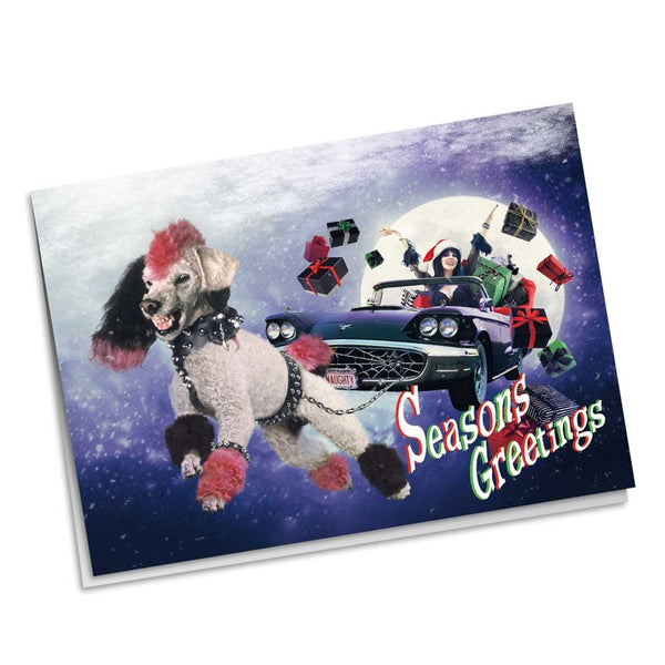 Elvira Personalized Gonk Sleigh Xmas Card