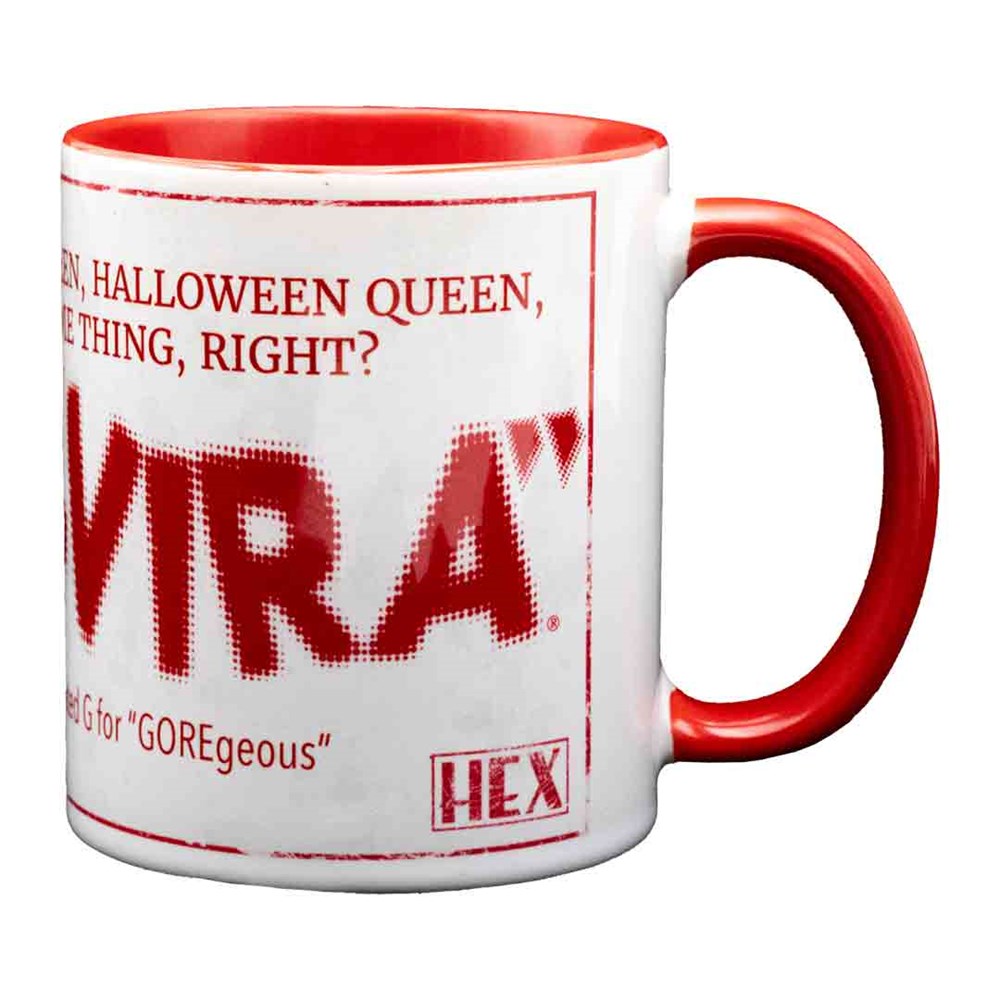 Elvira Prom Queen Red Rim Mug