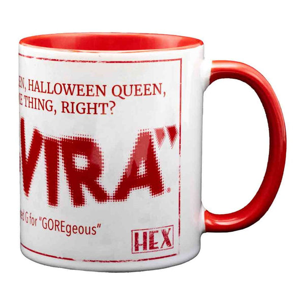 Elvira Prom Queen Red Rim Mug