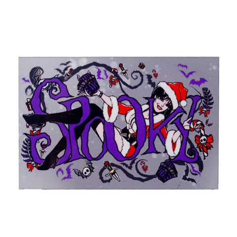Elvira Spooky Santa Magnet