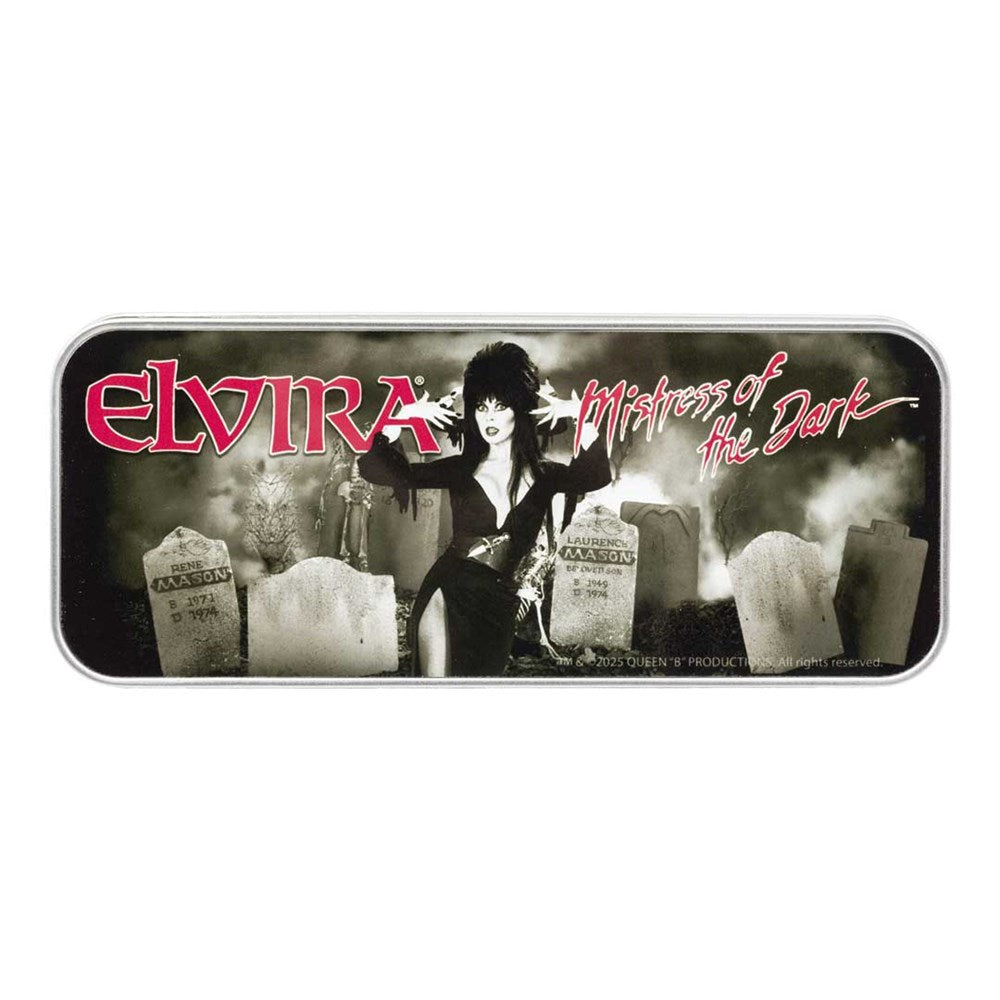 Elvira Graveyard Ghoul Rectangle Metal Tin