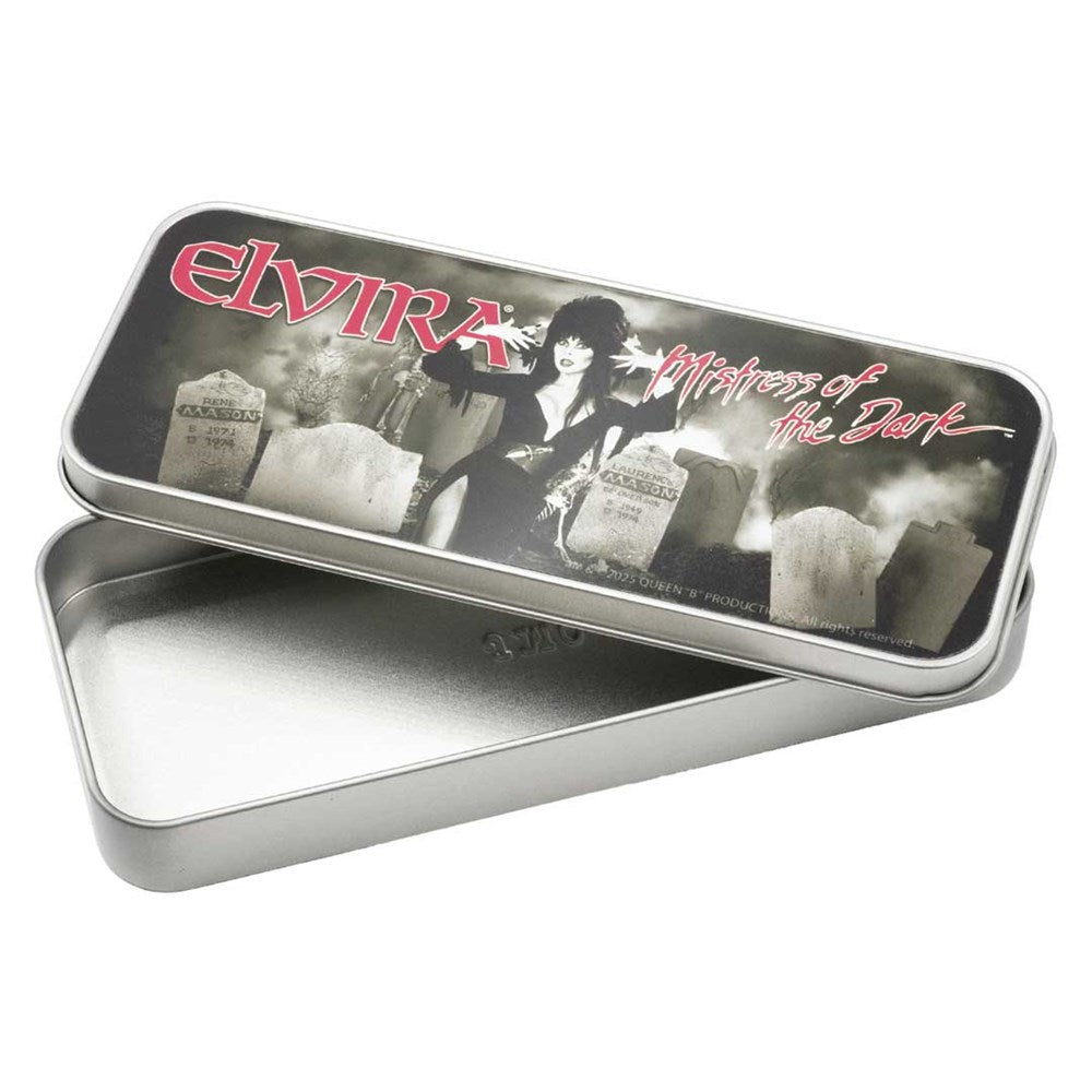 Elvira Graveyard Ghoul Rectangle Metal Tin