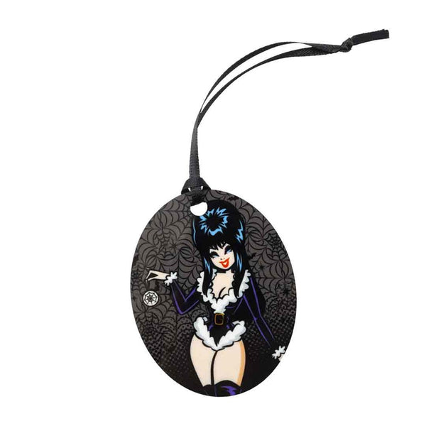 Elvira Viva Goth Tree Oval Ornament