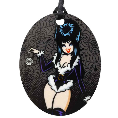 Elvira Viva Goth Tree Oval Ornament