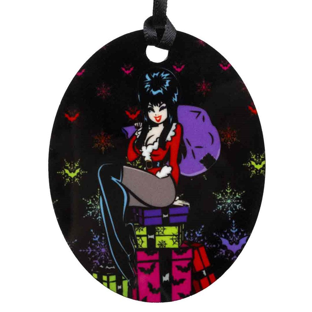 Elvira Viva Santa Sack Oval Ornament