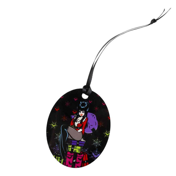 Elvira Viva Santa Sack Oval Ornament