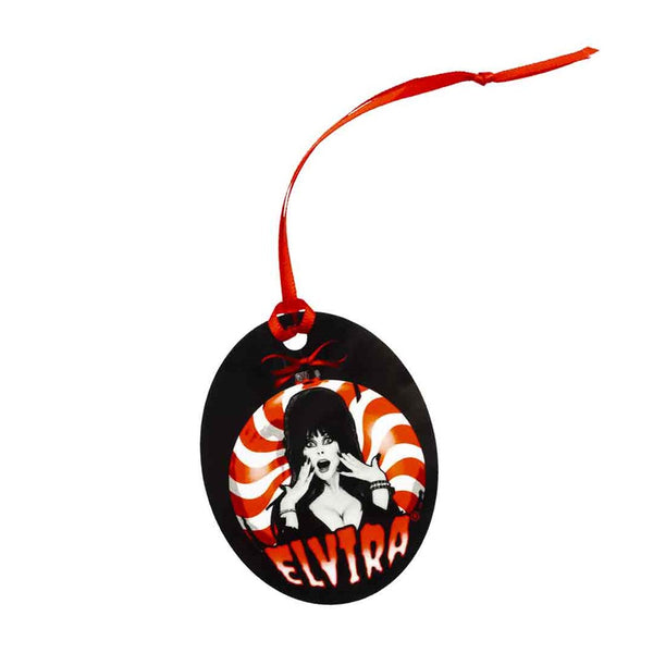 Elvira Xmas Hypno Oval Ornament