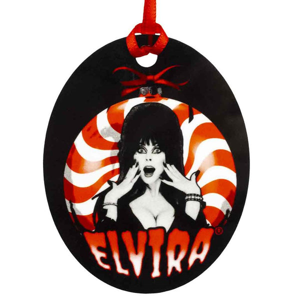 Elvira Xmas Hypno Oval Ornament