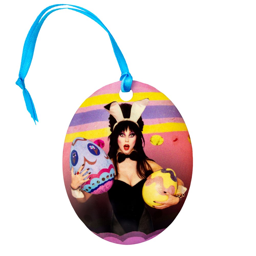 Elvira Pink Egg Ornament