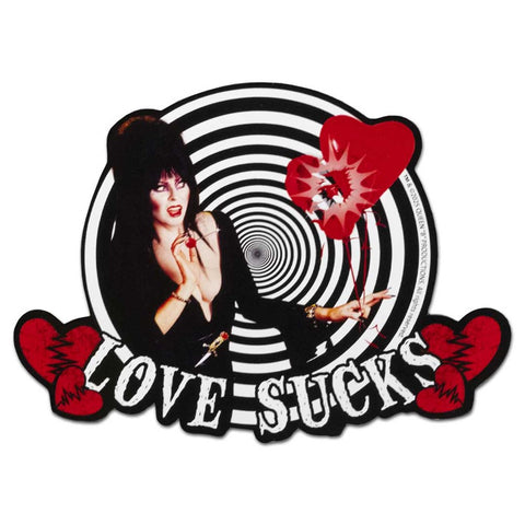 Elvira Love Sucks Balloon Sticker